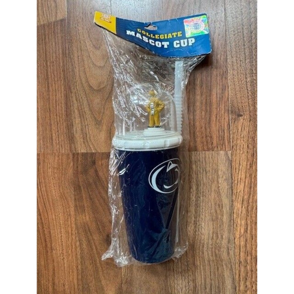 RARE NEW Vintage Penn State Nittany Lions Travel Cup Mug Dancing Lion‎ Wind Up